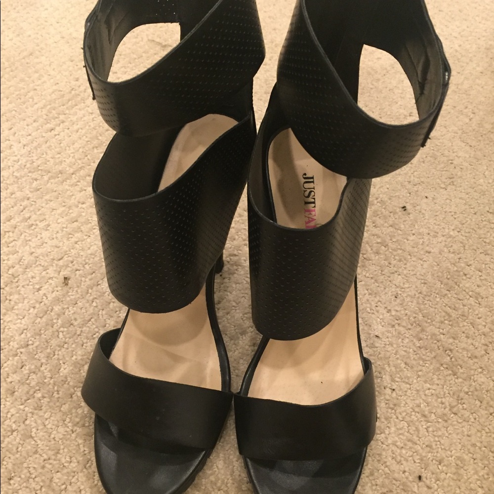 Just fab large band strap sandal with rugged sole